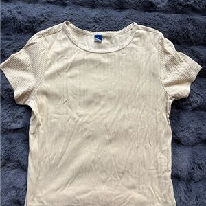 Old Navy Cream Short Sleeve Tee